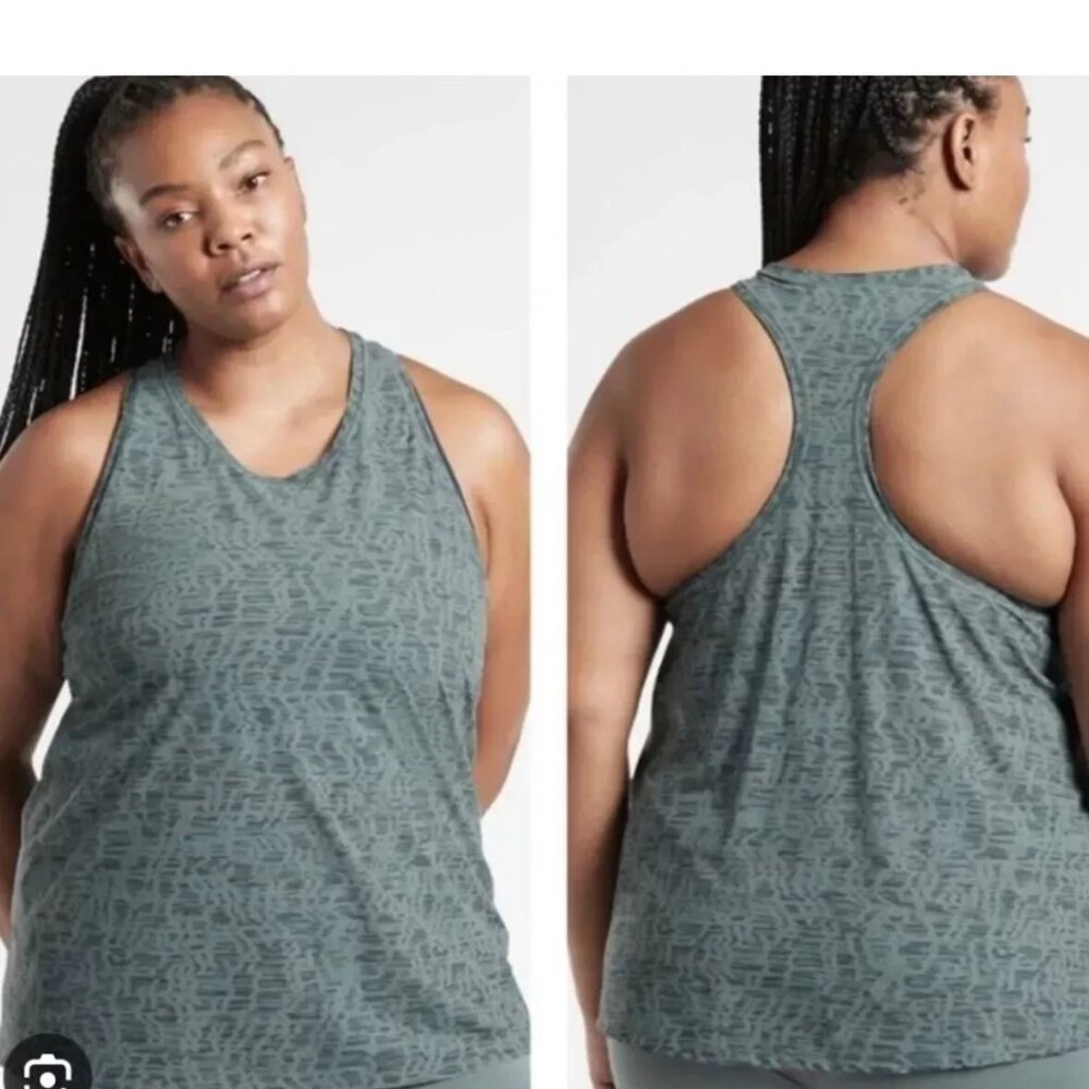 Athleta Ultimate Train Tank Top Dusty Green Racerback - Picture 1 of 1